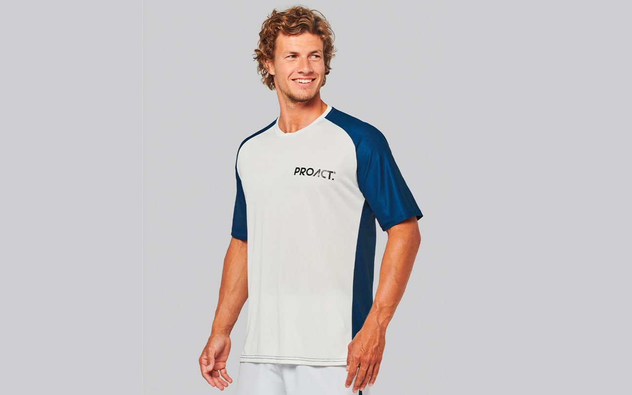 PA4030 - T-shirt de padel bicolore à manches raglan homme-markandco77
